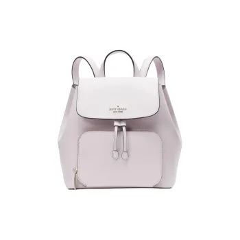 Kate Spade Premium Grained Leather Backpack Medium Size Women's Light Purple