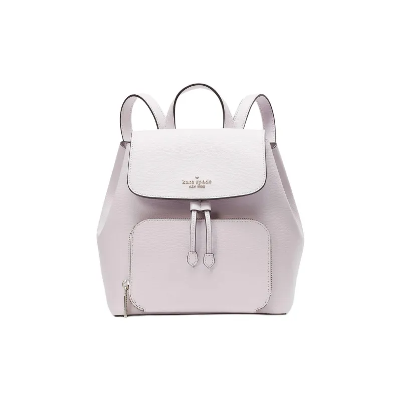 Kate Spade Premium Grained Leather Backpack Medium Size Women's Light Purple-0