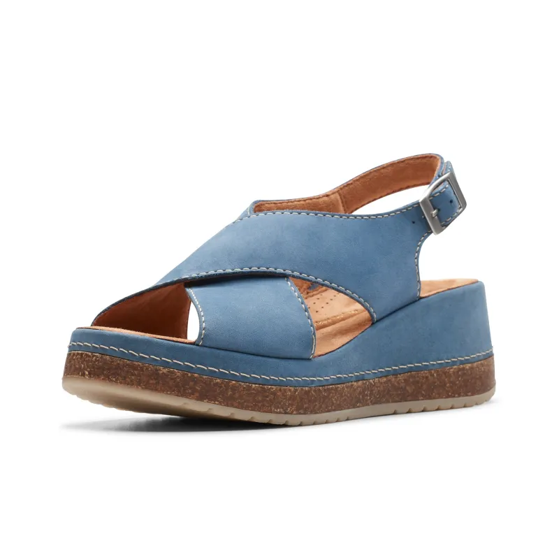Clarks Beach Sandals Women's Blue-1