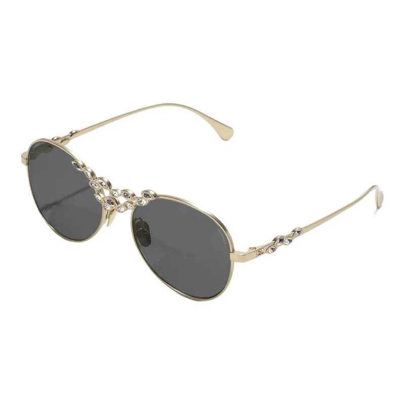 CHANEL Aviator Sunglasses Unisex Gold-0