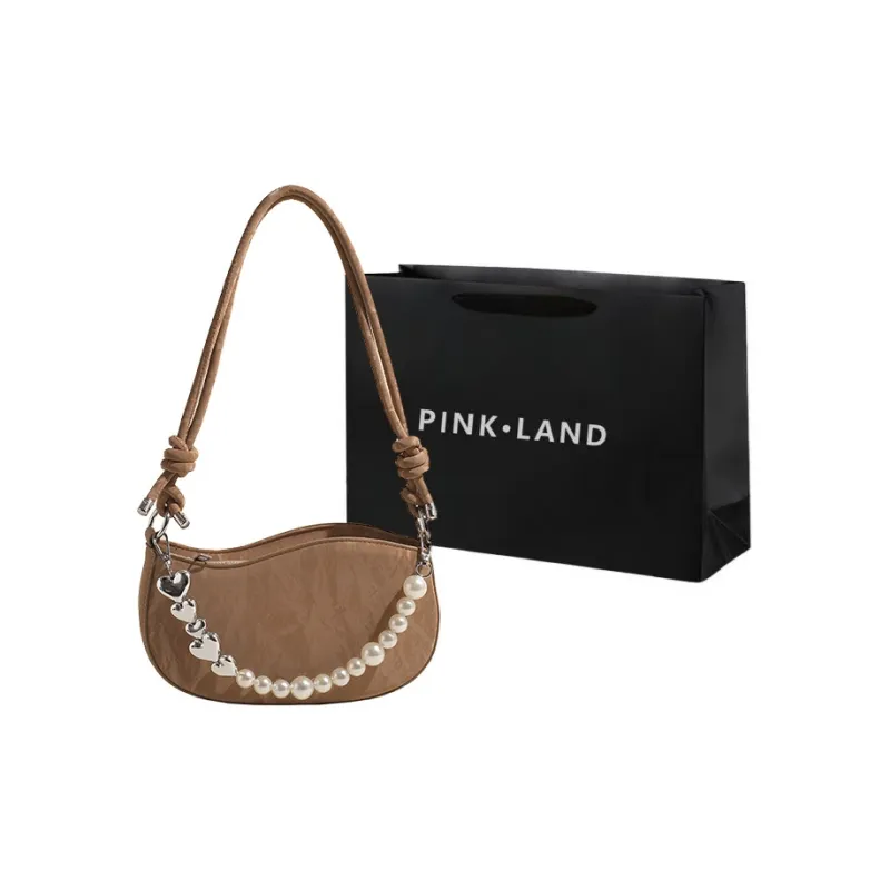 PINK·LAND PU One Shoulder Handbags Women's White/khaki/green/pink-6