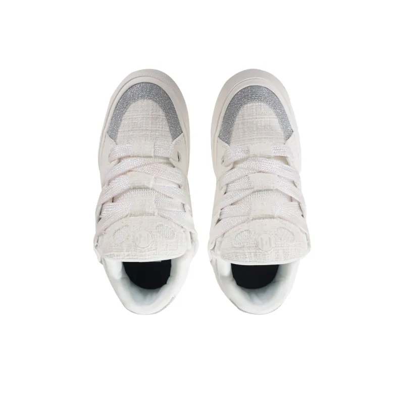 Ollieskate Slip Resistant Low Top Casual Shoes Unisex White-3