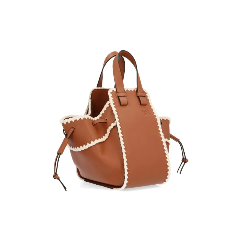 LOEWE Hammock Calfskin Tote Bag Shopping Bag Handbag Unisex Brown-2