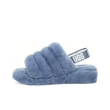 UGG FLUFF YEAH Slide Stylish Sandals Women's Aloha Blue