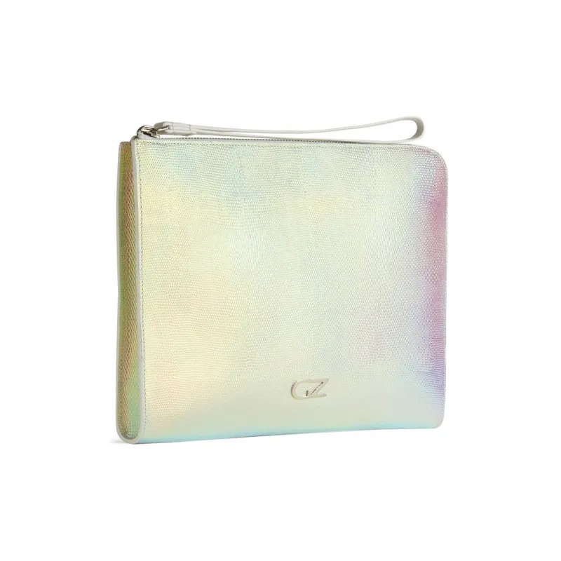 Giuseppe Zanotti Metallic-print Zipped Clutch Bag-1