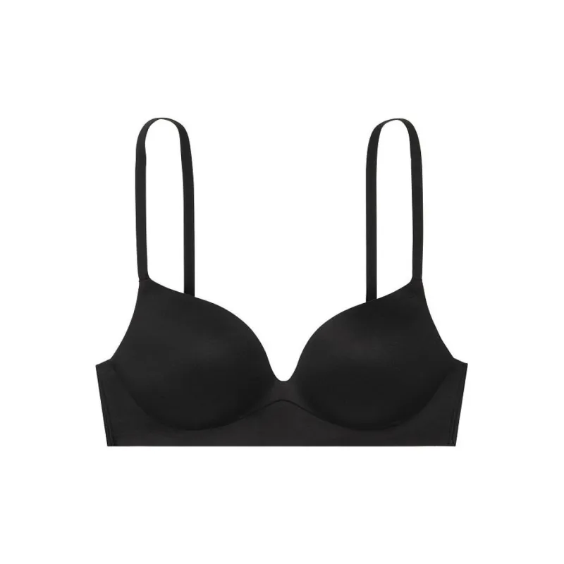 Victoria's Secret INCREDIBLE Collection 6940 Gathering Wireless Push Up Bra Women's Black-0