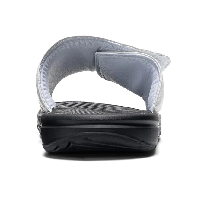Kappa EVA Leather Patchwork Slip Resistant Abrasion Resistant Slide Slippers Unisex White Black-4