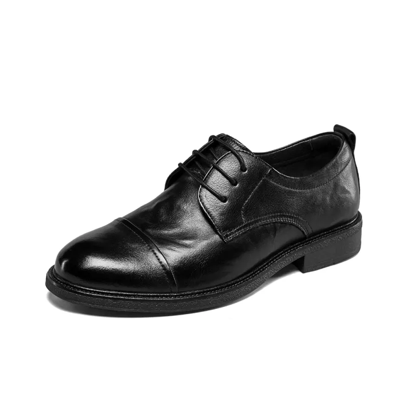 YEARCON Dress Shoes Men Low Top Brown-1