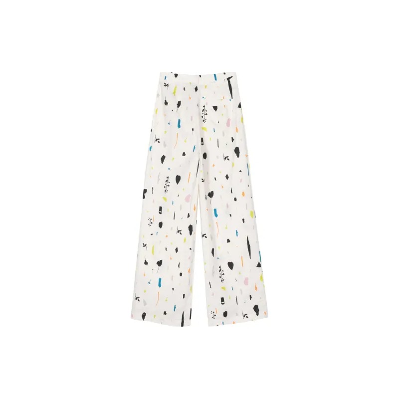 Alysi Paper-print Tailored Palazzo Pants-1