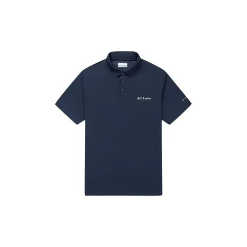 Columbia Polo Shirts Men Blue