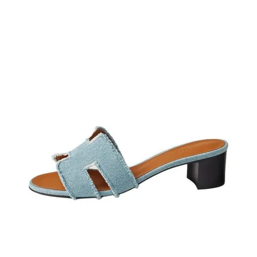 HERMES Oasis Slide Slippers Women's Blue