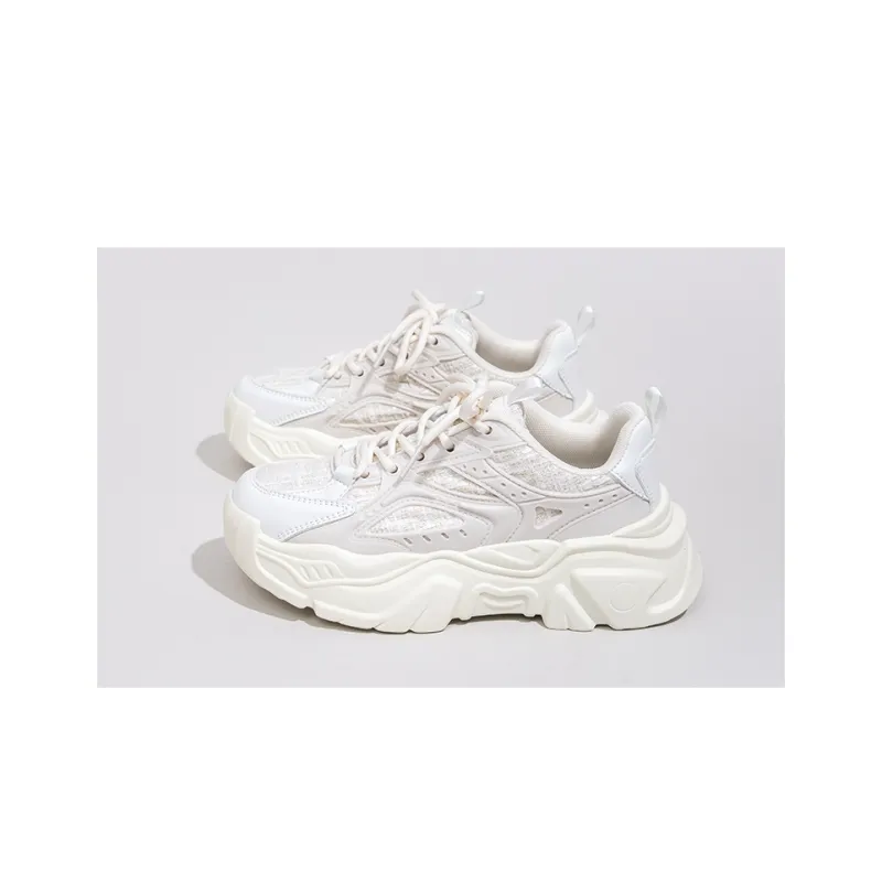 La Chapelle Anti-Slip And Wear-Resistant Height Increasing Low-Top Chunky Sneakers Women's-1