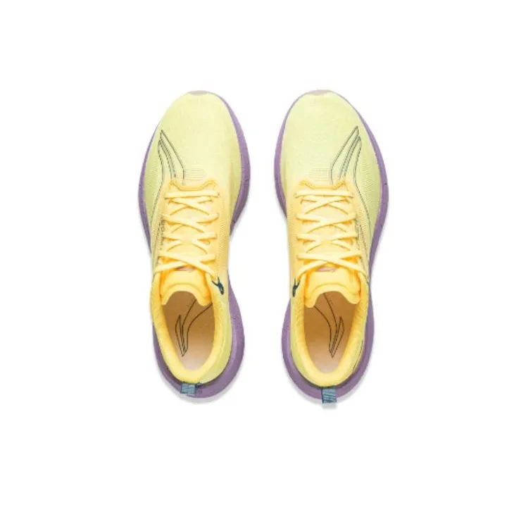 LiNing Super Light 21 Cushioning Anti-Slip Wear-Resistant Breathability Low-Top Running Shoes Women's Yellow Purple-2