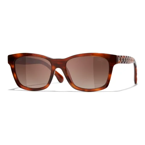 CHANEL Square Sunglasses Women's Tortoiseshell