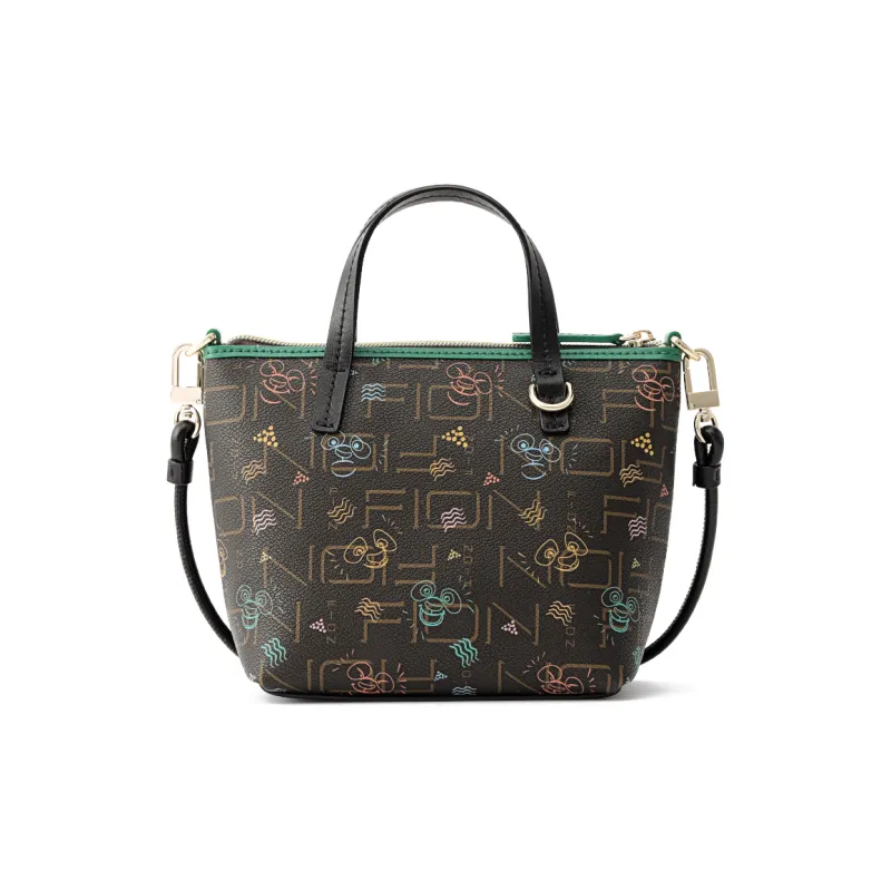 FION Canvas Shoulder Bag Women's Multicolor-0