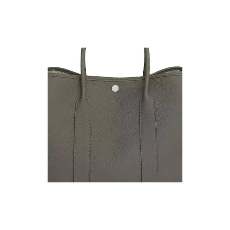 HERMES Negonda Calfskin Garden Bag Handbag Regular Women's 0L Grismeyer Cumulonimbus Gray-3