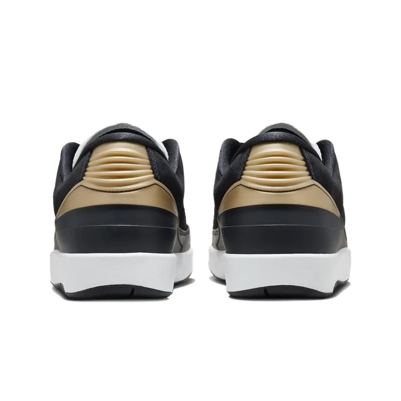 Jordan 2 Retro Low Black Metallic Gold Women's-4