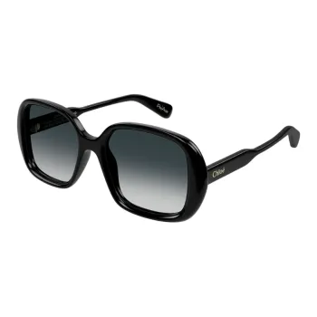 Chloe Irregular Shape Sunglasses Men's Black