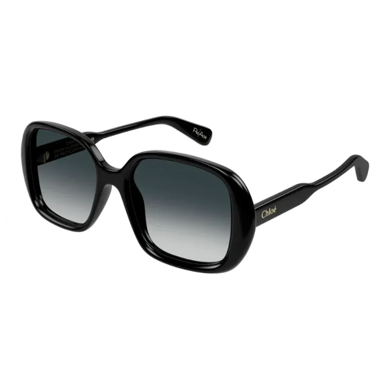 Chloe Irregular Shape Sunglasses Men's Black-0