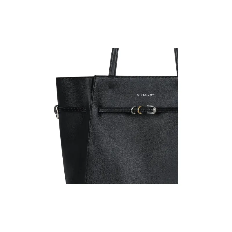 GIVENCHY Voyou Calfskin Tote Bag Shopping Bag Shoulder Bag Handbag Medium Size Women's Black-4