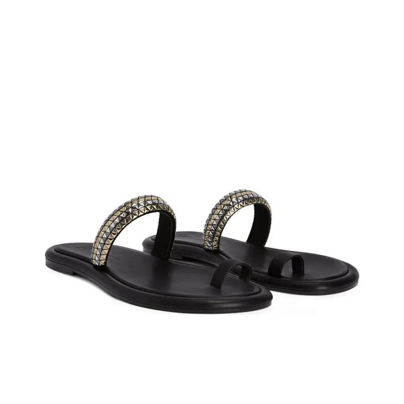 Giuseppe Zanotti Redouart Stud embellished Leather Sandals-1