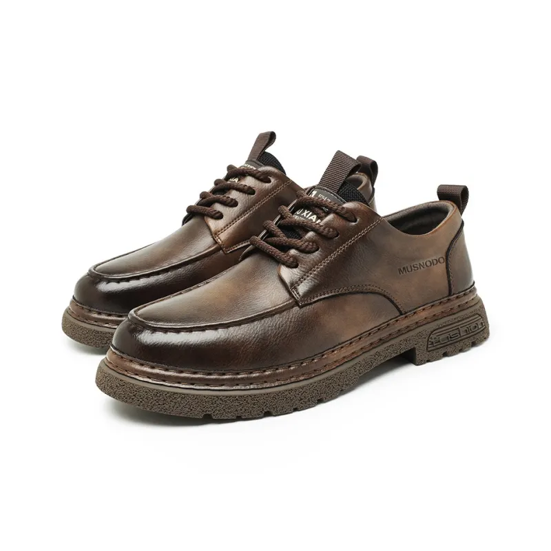 MUSNODO Dress Shoes Men Mid Top Black/Brown-8