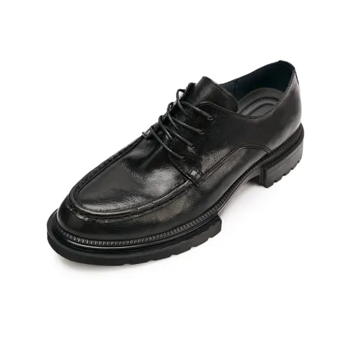 Voguhomme Men's Casual Shoes Men Low Top Black/Brown