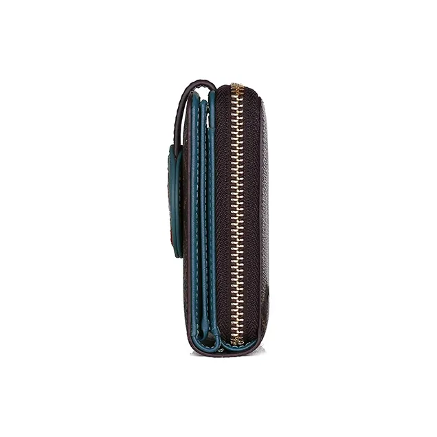 Gorora PVC Card Holder Regular Women's Matcha Green/Moonlight Blue-14
