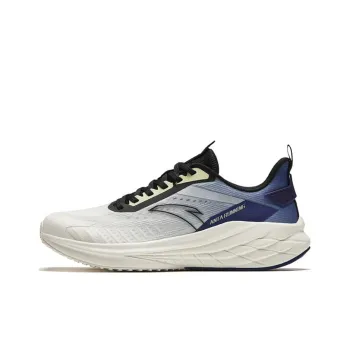 Anta Facing The Wind Cushioning Rebound Lightweight Breathable Low Top Running Shoes Men's White Black Blue