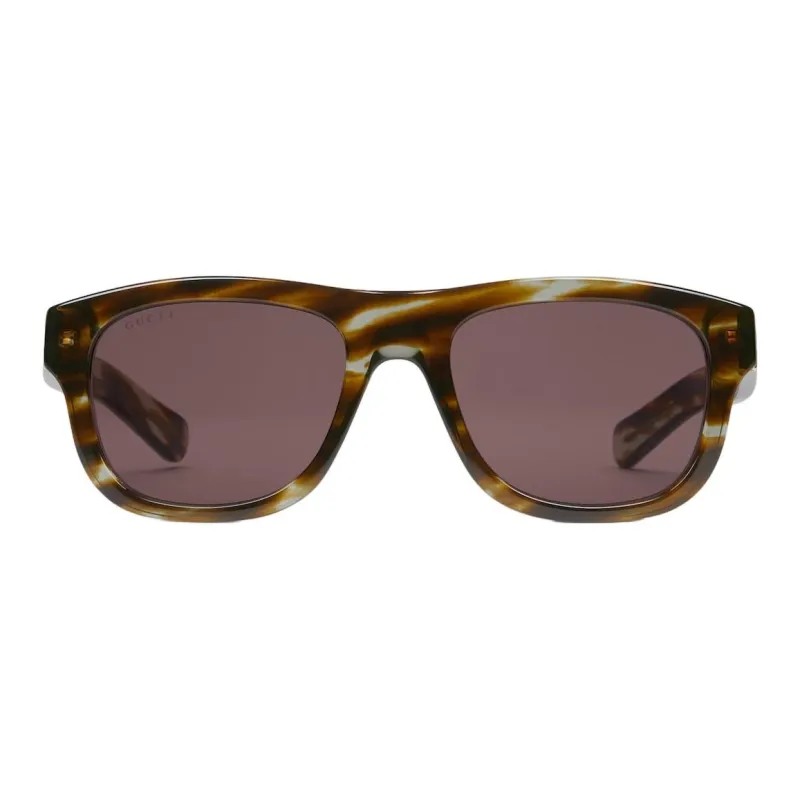 GUCCI Acetate Square Sunglasses Men's Tortoiseshell-1