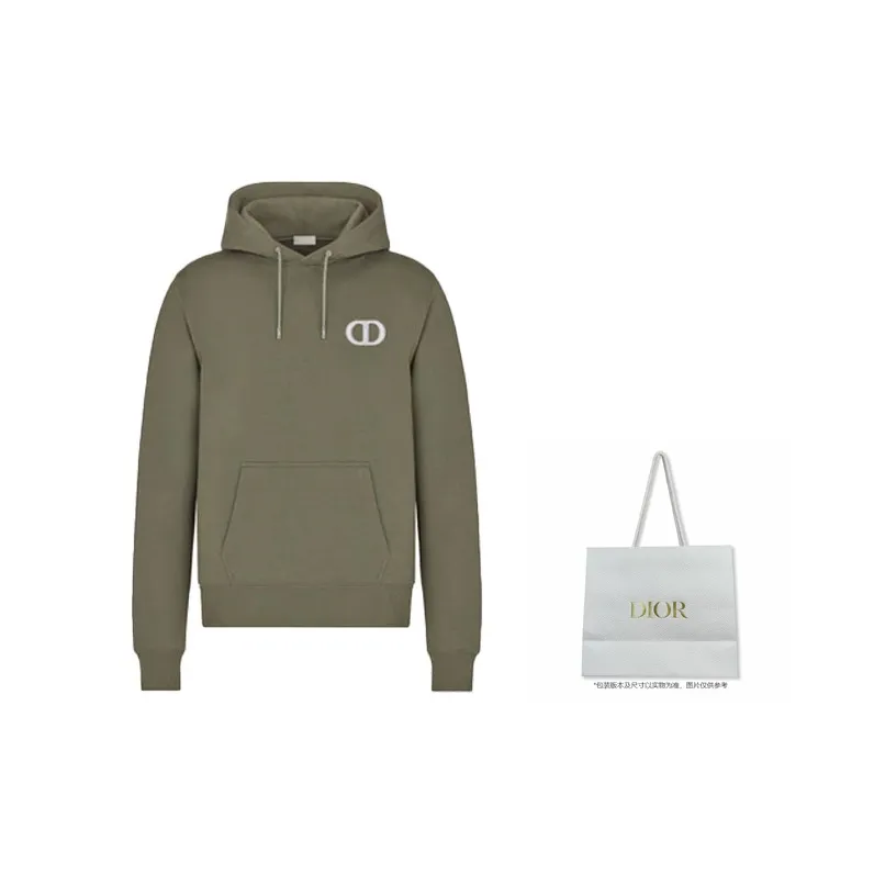 DIOR Quarterly New Products Sweatshirts Men Olive-2