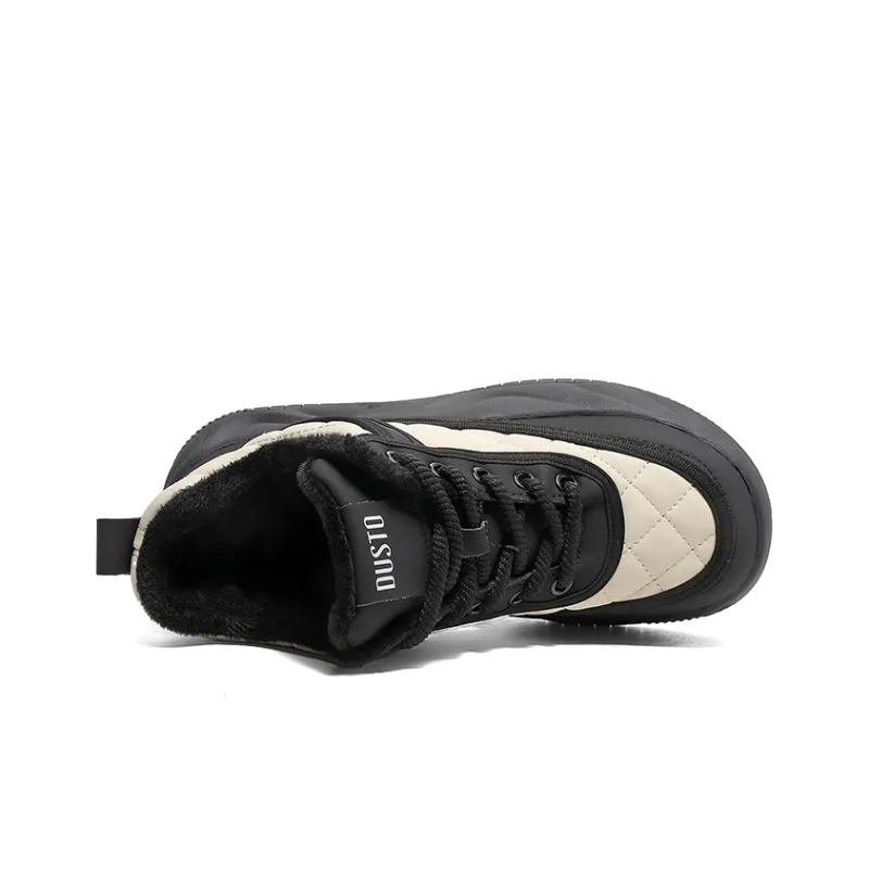 DUSTO Thermal Slip Resistant Cushioning Abrasion Resistant Height Increasing Mid Top Skateboard Shoes Women's-8