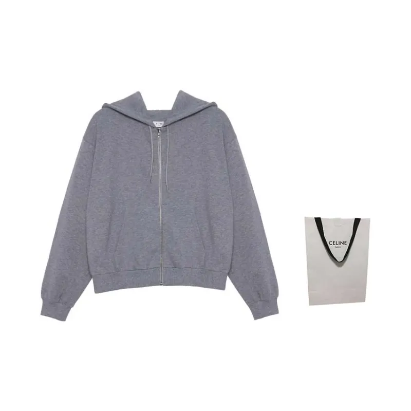 CELINE Sweatshirts Women's Gray-2