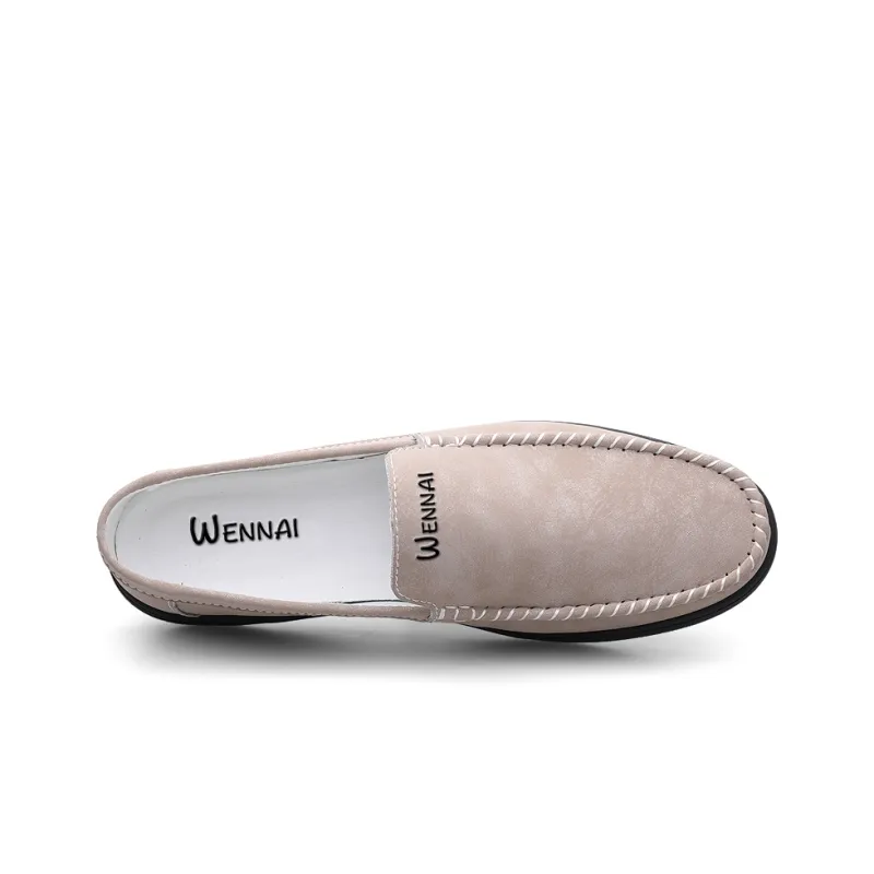 Wen Nai Casual Shoes Men's Beige-4