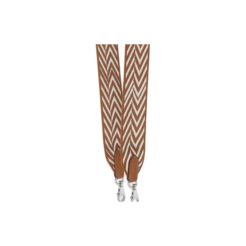 HERMES Canvas With Swift Calfskin Bag Strap Women's Gold & White-5