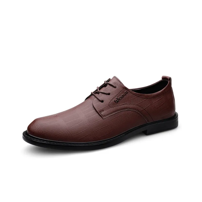 Wen Nai Dress Shoes Men's Dark Brown-1