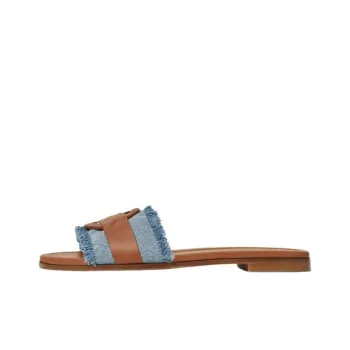 Moncler Bell Denim Slides Women's
