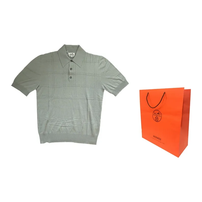 HERMES SS23 Polo Shirt Men's Gray-2