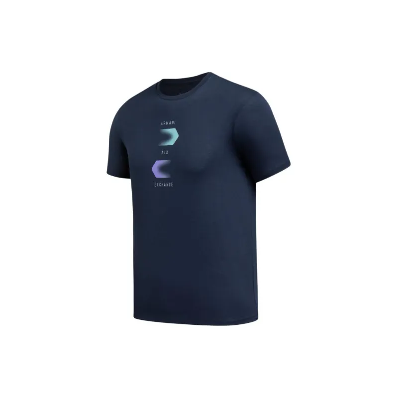 ARMANI EXCHANGE SS24 T Shirt Men's Navy Blue-2