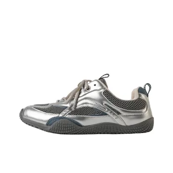 Wonderful Couple Anti-Slip Wear-Resistant Breathable Lightweight Low-Top Casual Shoes Women's Moonlight Silver