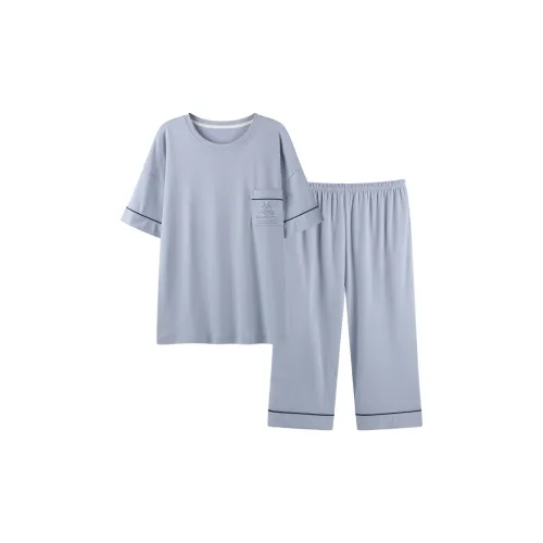 Follow The United States Pajama Set Women's Light Blue