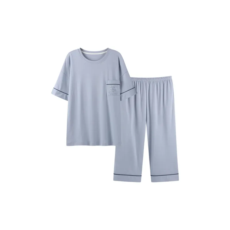 Follow The United States Pajama Set Women's Light Blue-0