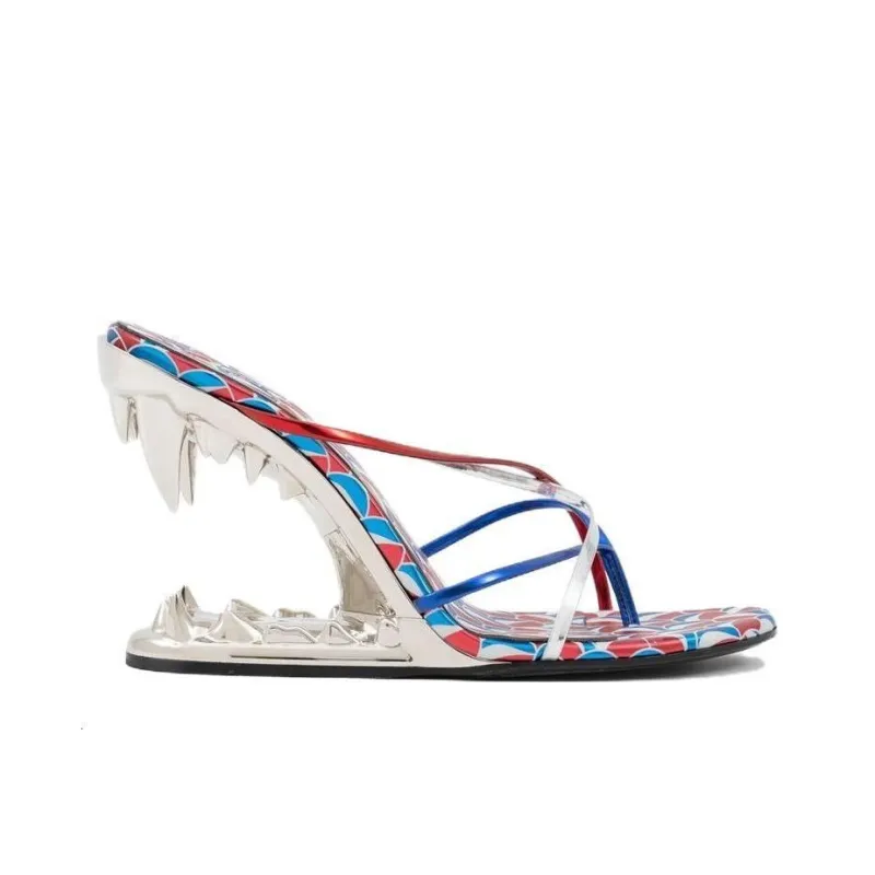 PEPSI MORSO x GCDS Flip Flops Women's Blue Red-1