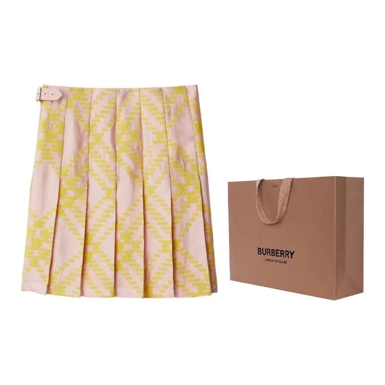 Burberry Checked Pleated Mini Skirt-2