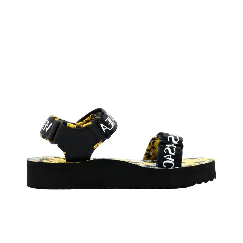 Versace Women's Garland Logo Platform Sandal 'Baroque Print - Black'-1