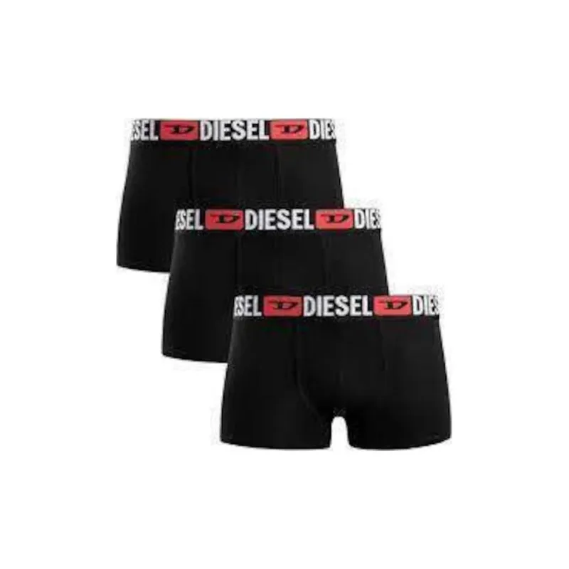 DIESEL Umbx Damien All Over Logo Waist Boxers 3 Pack Black-1