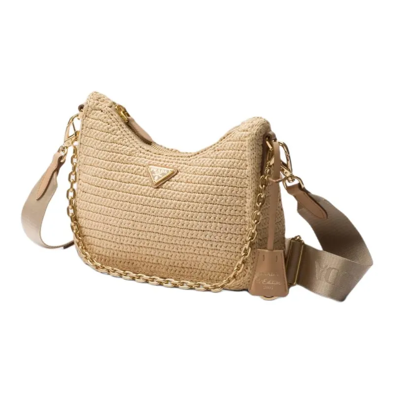 PRADA Re-Edition Nylon Shoulder Bag Crossbody Bag Mini Women's Natural-1