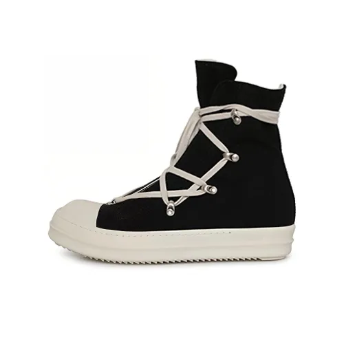 Rick Owens DRKSHDW Skateboard Shoes Men High-Top Black/White