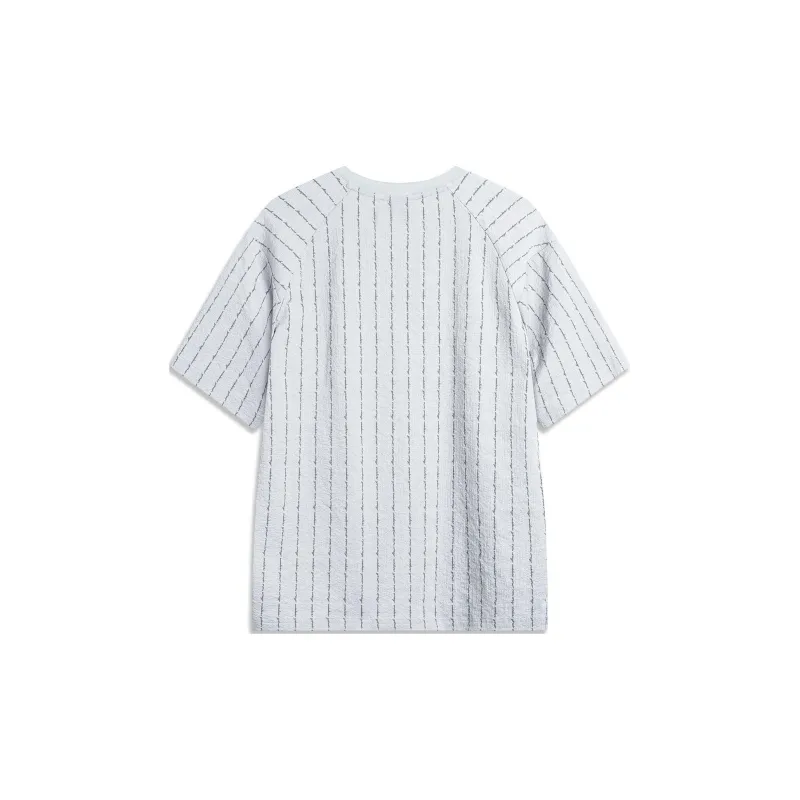 LiNing Drop Shoulder Sleeve T Shirt Men's Mist Gray All Over Print-1