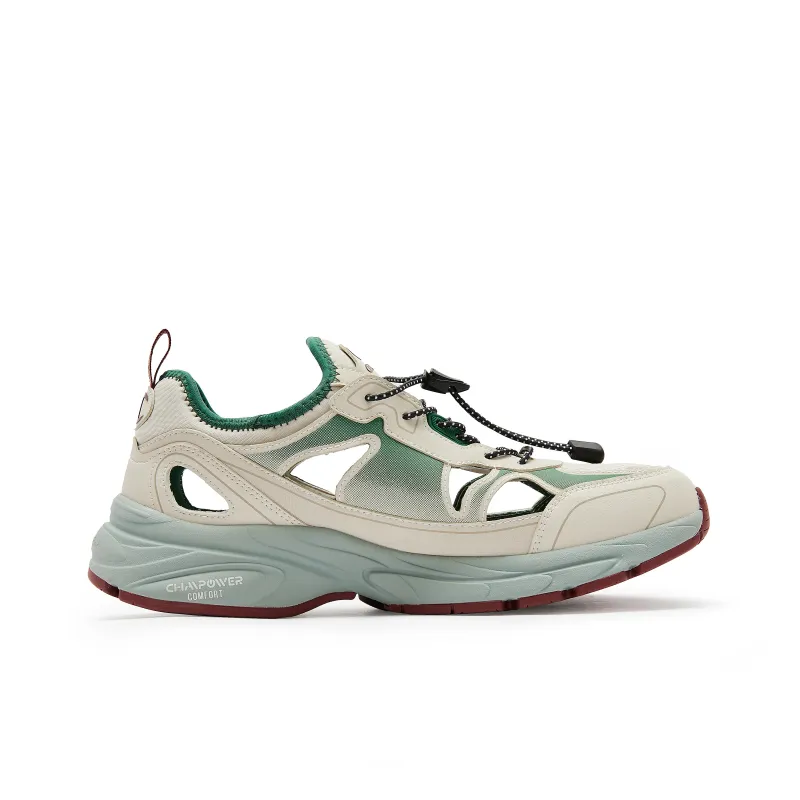 Champion Low-Top Casual Shoes Men's Driftwood Gray/Ivy Green-1